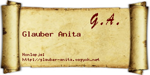 Glauber Anita névjegykártya